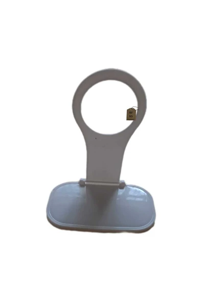 PRİZ TELEFON TUTUCU SERT PLASTİK GÜNDELİK KULLANIM PRATİK HAFİF 9/5 CM BEYAZ - Resim 2