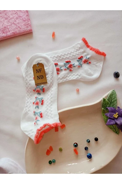 3 ÇİFT PATİK ÇORAP YUMUŞAK DİKİŞSİZ BURUN KADIN PAMUKLU KISA KONÇ DESENLİ 36-40 - Resim 2