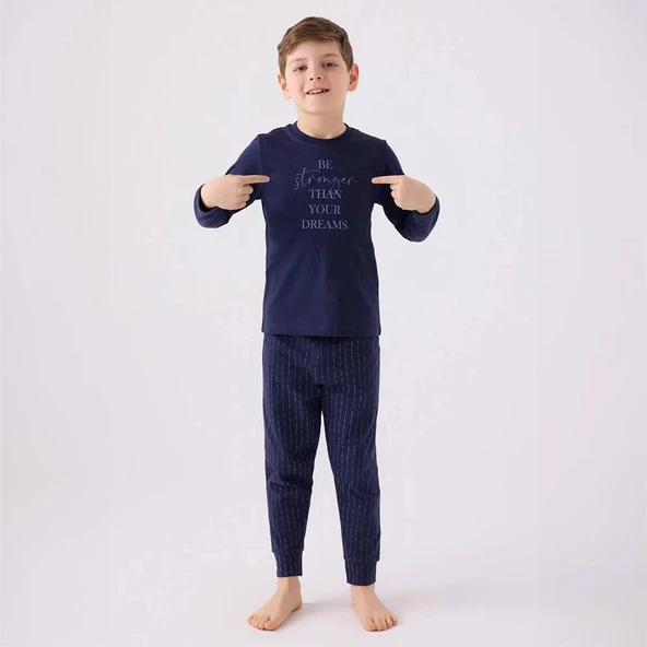 Arnetta AR3130G Erkek Çocuk Garson Boy Kışlık Pijama Takımı ürün görseli 1