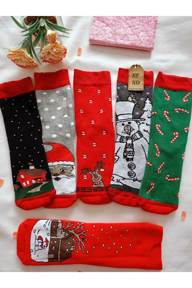2 ÇİFT TERMAL SOKET  YILBAŞI HAVLU YUMUŞAK HEDİYE KIŞLIK KADIN ÇORABI SİYAH GRİ ÇORAP 36-40 - Resim 3