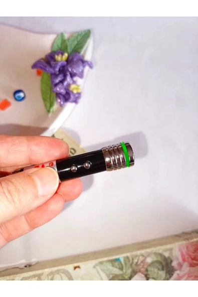 3in1 LAZER FENER KIRMIZI BEYAZ VE YANIP SÖNEN IŞIK, FENER 3 FONKSİYONLU SİYAH RENKLİ ürün görseli 1