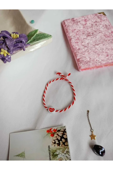 10 ADET LOVE BONCUKLU MARTENİÇKA BİLEKLİK ŞANS BEREKET ARKADAŞ SEVGİLİ EŞ ÇOCUK HEDİYE BAHAR - Resim 2