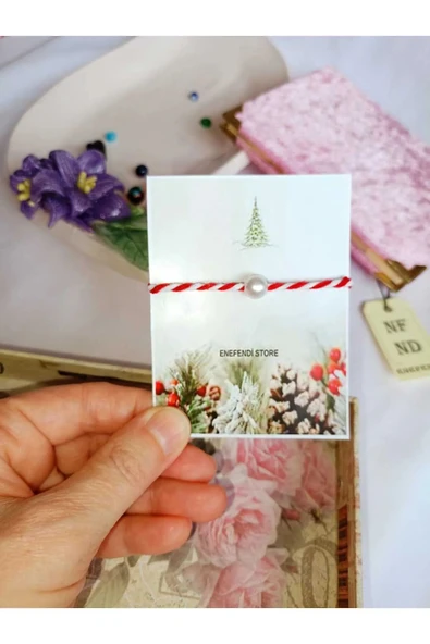 İnci Marteniçka Bileklik Krem Boncuklu Şans Bereket Arkadaş Sevgili Eş Çocuk Hediye Bahar Kartlı. ürün görseli 1