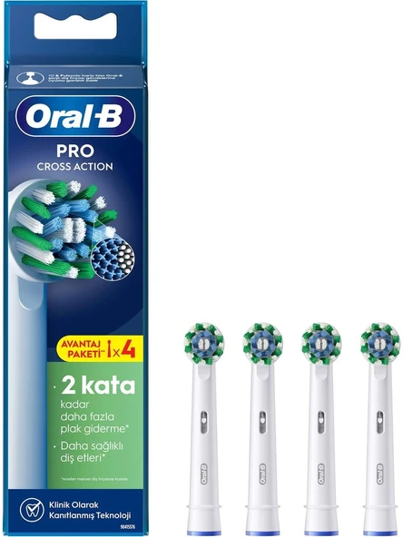 Oral-B Yedek Başlık Pro Cross Action 4 Lü ürün görseli 1