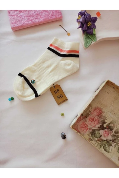 PATİK ÇORAP PAMUKLU BURUN DİKİŞSİZ YUMUŞAK KISA KONÇ DESENLİ KADIN ÇORABI 36-40 TEK ADET - Resim 4