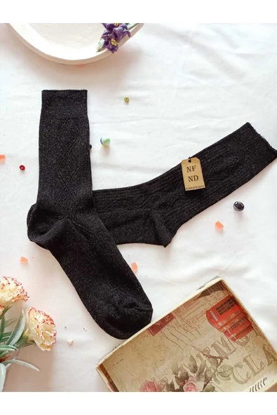 2 ÇİFT YÜNLÜ TERMAL KOKULU ERKEK KIŞLIK  SOKET KALIN DESENLİ ÇORAP HEDİYE 40-45 - Resim 5