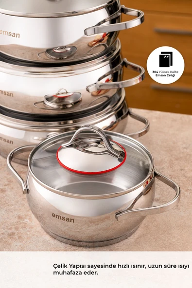 Seylan Tencere Seti 8 Parça - Resim 2