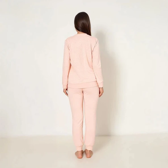 Confeo 840-827 Kadın Kışlık Uzun Kol  Pijama Takım - Resim 2
