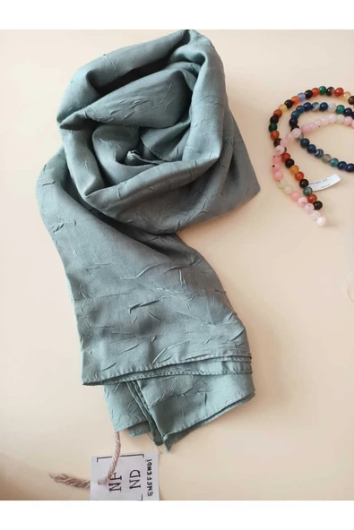 Bambu Kraş Şal Hafif Ütü Gerektirmez Rahat Hijab Tesettür Şal - Resim 5