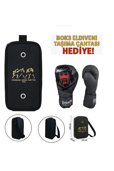 Yakuza Kick Boks Eldiveni Boks Muay Thai Eldiveni ve Eldiven Taşıma Çantalı ürün görseli 1