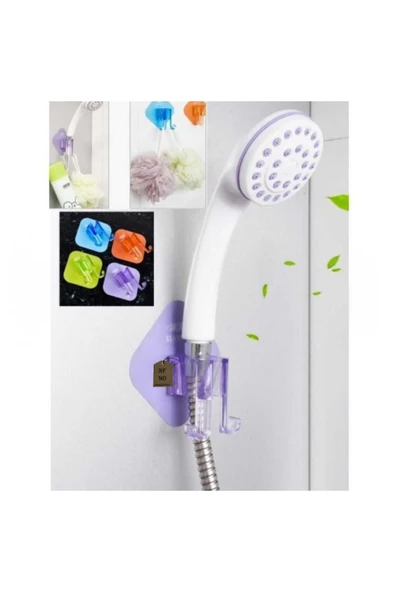 DUŞBAŞLIĞI TUTUCU LİF ASKILI YAPIŞKANLI MOR ürün görseli 1