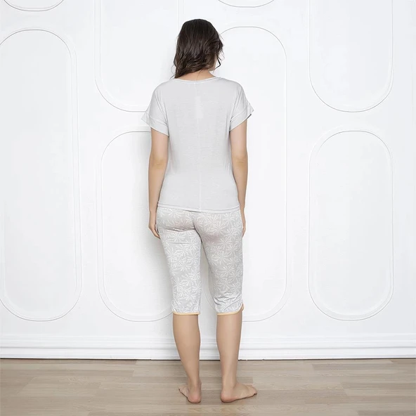 Confeo C840-781 Kadın Viskon Çıkmakol Kapri Takım - Resim 6