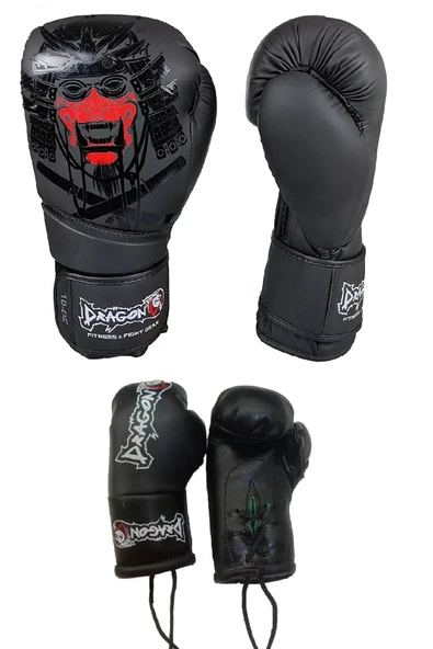 Yakuza Boks Kıck Boks MuayThai Eldiveni Ve Maskot Anahtarlık Eldiven - Resim 2