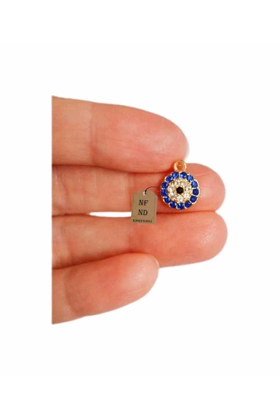 KOLYE UCU BİLEKLİK  TAKI APARATI LACİVERT BEYAZ TAŞLI 5 ADET 1.5mm - Resim 3