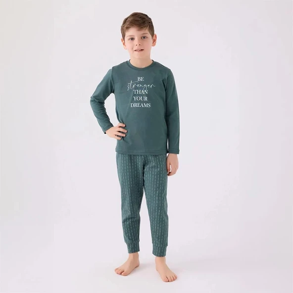 Arnetta AR3130G Erkek Çocuk Garson Boy Kışlık Pijama Takımı - Resim 6
