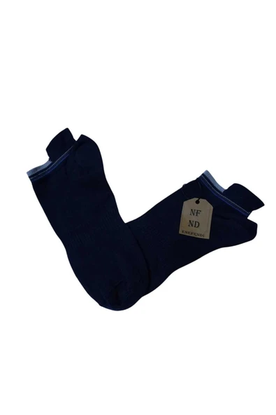 DİKİŞSİZ YIKAMALI BAMBU PATİK ÇORAP TOPUK TAKVİYELİ ERKEK SIKMAYAN LASTİK 40-45 LACİVERT - Resim 3