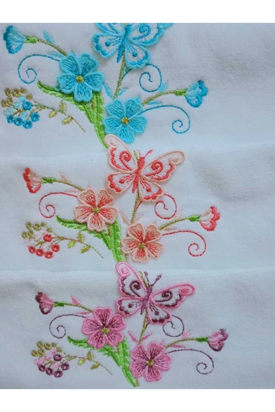 Altılı Çok Renkli Üç Boyutlu Kadife Çeyizlik Hediyelik 30 x 50 Pamuklu Mutfak Havlusu - Resim 3