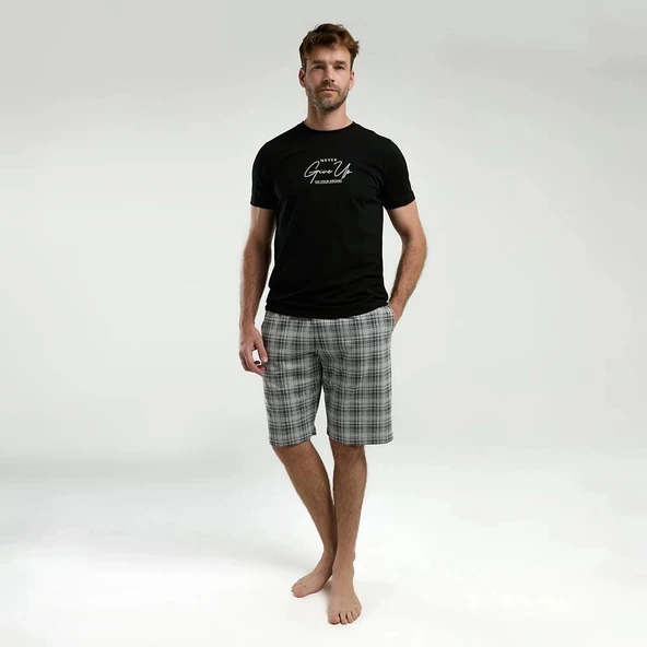 Arnetta 3346S Erkek Bermuda İkili Yazlık Pijama Takım ürün görseli 1