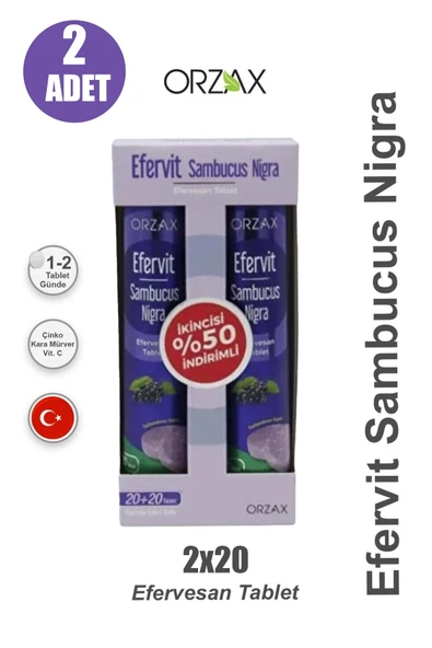 Efervit Sambucus Nigra 20 Efervesan Tablet 2 Adet ürün görseli 1
