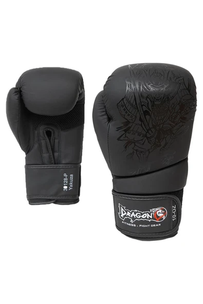 Siyah 30128-p Yakuza Kick Boks Eldiveni, Muay Thai Boxing Gloves Suni Deri - Resim 3