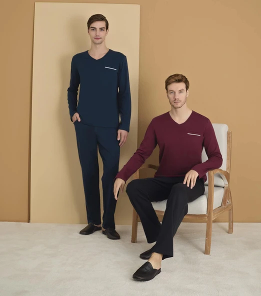 Elitepoint 1626 EErkek Büyük Beden Kışlık Pijama Takım - Resim 4