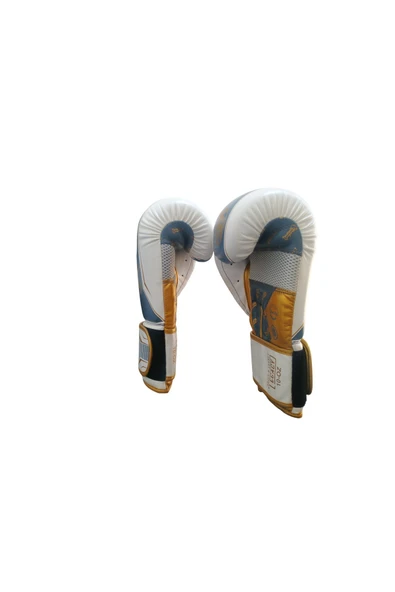 Legacy Kick Boks Eldiveni Boks Eldiveni MuayThai Müsabaka Antreman eldiveni 3'li Set Beyaz Altın - Resim 4