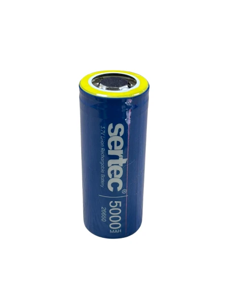 Sertec ICR26650 Li-Ion 3.7V 5000mAh 3C Şarjlı Pil ürün görseli 1