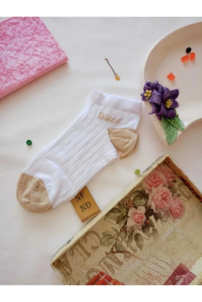 3 ÇİFT PAMUKLU BURUN DİKİŞSİZ PATİK ÇORAP YUMUŞAK KISA KONÇ DESENLİ KADIN ÇORABI 36-40 - Resim 2