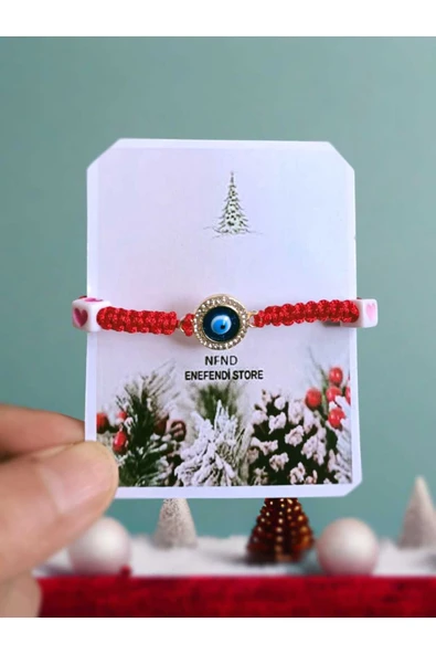 BİLEKLİK NAZAR BONCUKLU TAŞLI MAKROME İPLİ ÖRME APARATLI ASANSOR BAĞLAMA KALPLİ BONCUKLAR HEDİYELİK ürün görseli 1