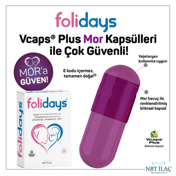 Nbt İlaç Folidays 90 Kapsül - Resim 2