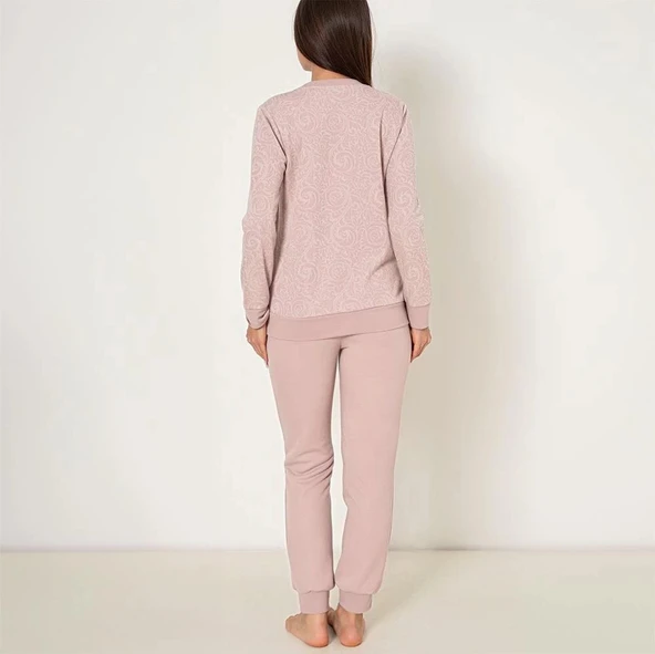 Confeo 840-823 Kadın Kışlık Uzun Kol  Pijama Takım - Resim 2