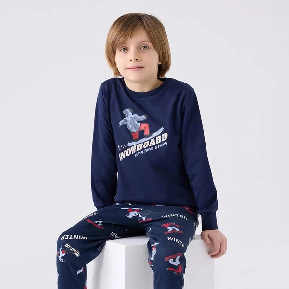 RolyPoly RP3435C Erkek Çocuk Kışlık Pijama Takım - Resim 2