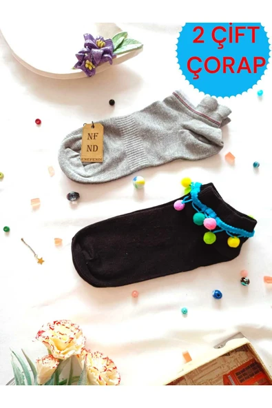 2 ÇİFT HEDİYE PATİK ÇORAP TOPUK TAKVİYELİ ERKEK KADIN SIKMAYAN GRİ BAMBU(DİKİŞSİZ) SİYAH 36-40 ürün görseli