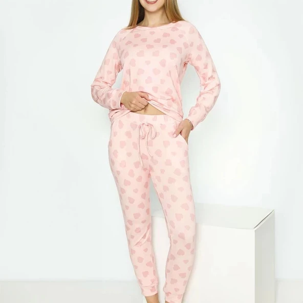 Confeo 840-800 Kadın Kışlık Bisiklet Yaka Reglan Uzunkol Pijama Takım ürün görseli 1