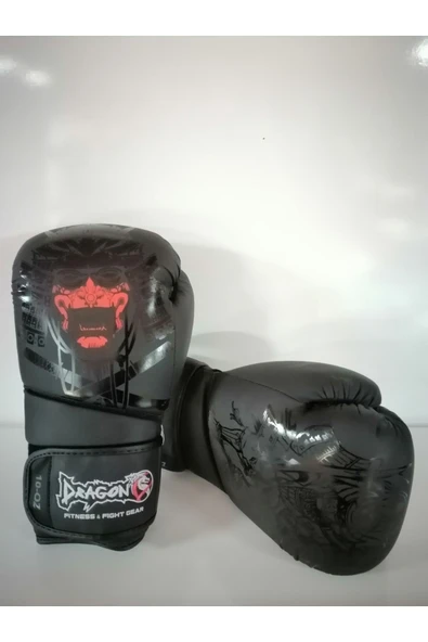 Yakuza Kick Boks Eldiveni Boks Eldiveni Siyah Renk Cırtlı Model angerfist - Resim 4