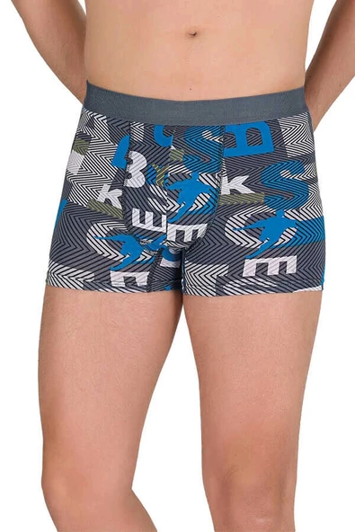 Berrak 4480 Erkek Likralı Desenli Boxer - Resim 4