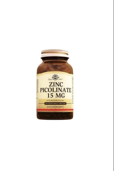 Solgar Zinc Picolinate 15 Mg 100 Kapsül ürün görseli