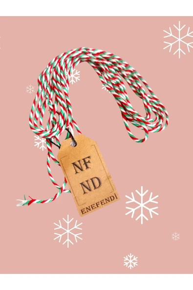 MARTENİÇKA İPİ , PAKETLEME , HEDİYE BAHAR YILBAŞI ŞANS UĞUR ARKADAŞLIK İPİ 3 METRE - Resim 3