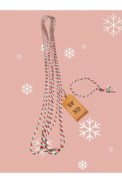 MARTENİÇKA İPİ , PAKETLEME , HEDİYE BAHAR YILBAŞI ŞANS UĞUR ARKADAŞLIK İPİ 3 METRE - Resim 2