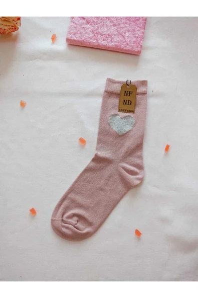 2 ÇİFT DİKİŞSİZ SOKET BAMBU SİMLİ KALPLİ ÇORABI YUMUŞAK KADIN SİYAH PEMBE ÇORAP 36-40 - Resim 7
