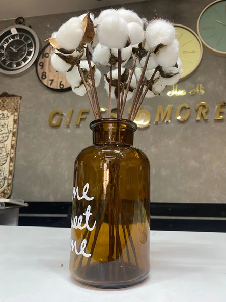 DEKORATİF 10LU PAMUK ÇİÇEK - Resim 2