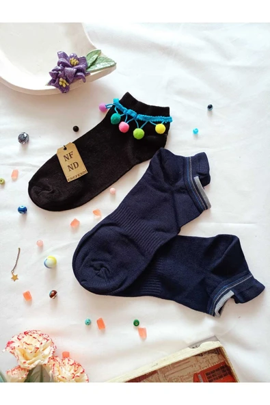 2 ÇİFT HEDİYE PATİK ÇORAP TOPUK TAKVİYELİ ERKEK KADIN SIKMAYAN LACİVERT BAMBU(DİKİŞSİZ) SİYAH 36-40 - Resim 5