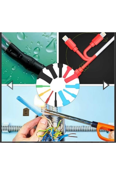 MAKARON KABLO KORUYUCU  ISI İLE DARALAN 1.5X4.5 mm KIRMIZI RENK 10 ADET - Resim 4