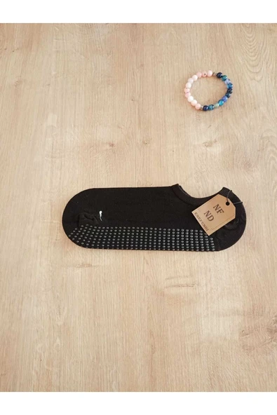 BABET ÇORAP GÖRÜNMEZ ÇORAP SPOR YOGA PİLATES SNEAKERS KAYMAZ SİLİKON TABAN 36-40 SİYAH - Resim 4