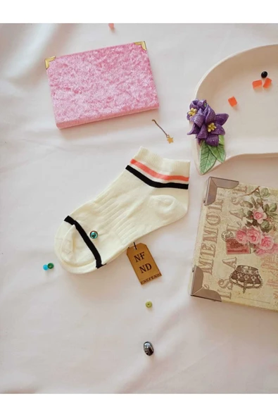 PATİK ÇORAP PAMUKLU BURUN DİKİŞSİZ YUMUŞAK KISA KONÇ DESENLİ KADIN ÇORABI 36-40 TEK ADET - Resim 3