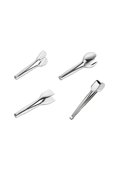 Nehir 4'lü Çelik Maşa Seti Pasta+ızgara+servis+makarna Maşa Çelik ürün görseli 1