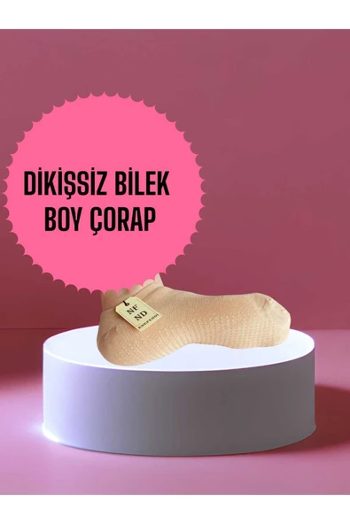 2 ÇİFT BABET ÇORAP GÖRÜNMEZ ÇORAP SPOR YOGA PİLATES SNEAKERS KAYMAZ SİLİKON TABAN 36-40 KREM SİYAH - Resim 6