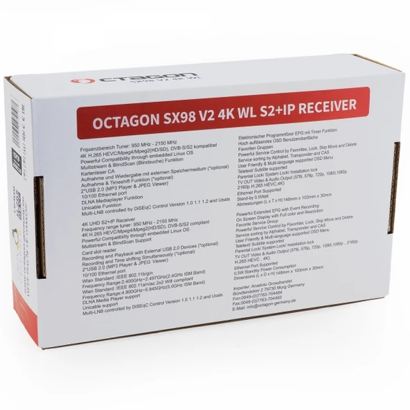 Octagon SX98 V2 4K 5G WL - Resim 7