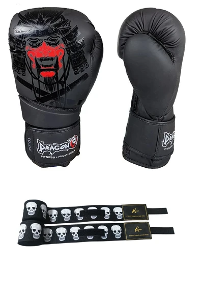 Yakuza Kick Boks Eldiveni Boks Eldiveni, Muay Thai Eldiveni Ve 3,5 Metre A3store Kuru Kafa Bandajı ürün görseli 1