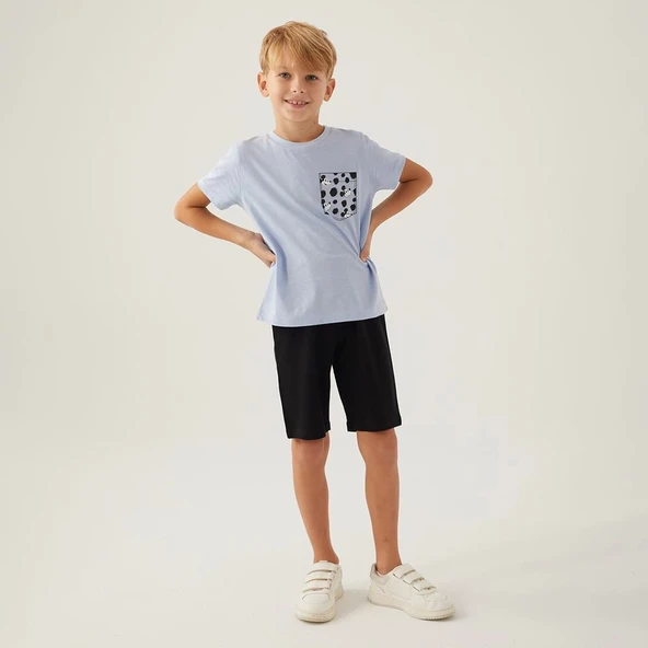 Mickey Mouse 4872C Erkek Çocuk Yazlık Bermuda Pijama Takım ürün görseli 1